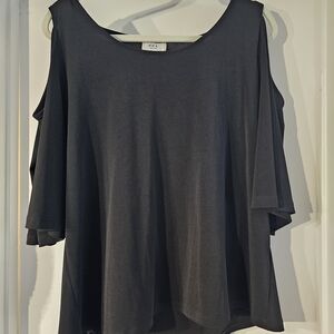 ECI Black Cold Shoulder Blouse